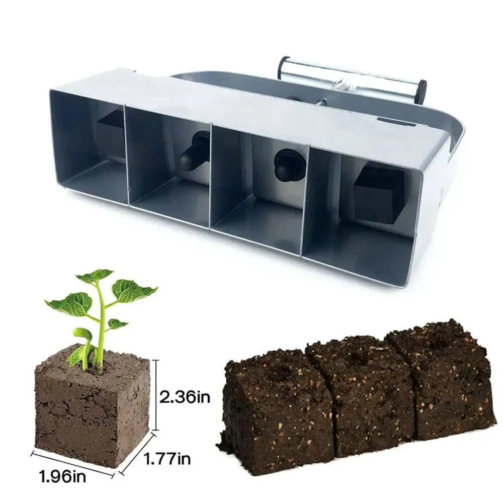 2-Inch (5 cm) Handheld Soil Block Maker - Manual Seedling Soil Blocker for Greenhouse & Home Garden