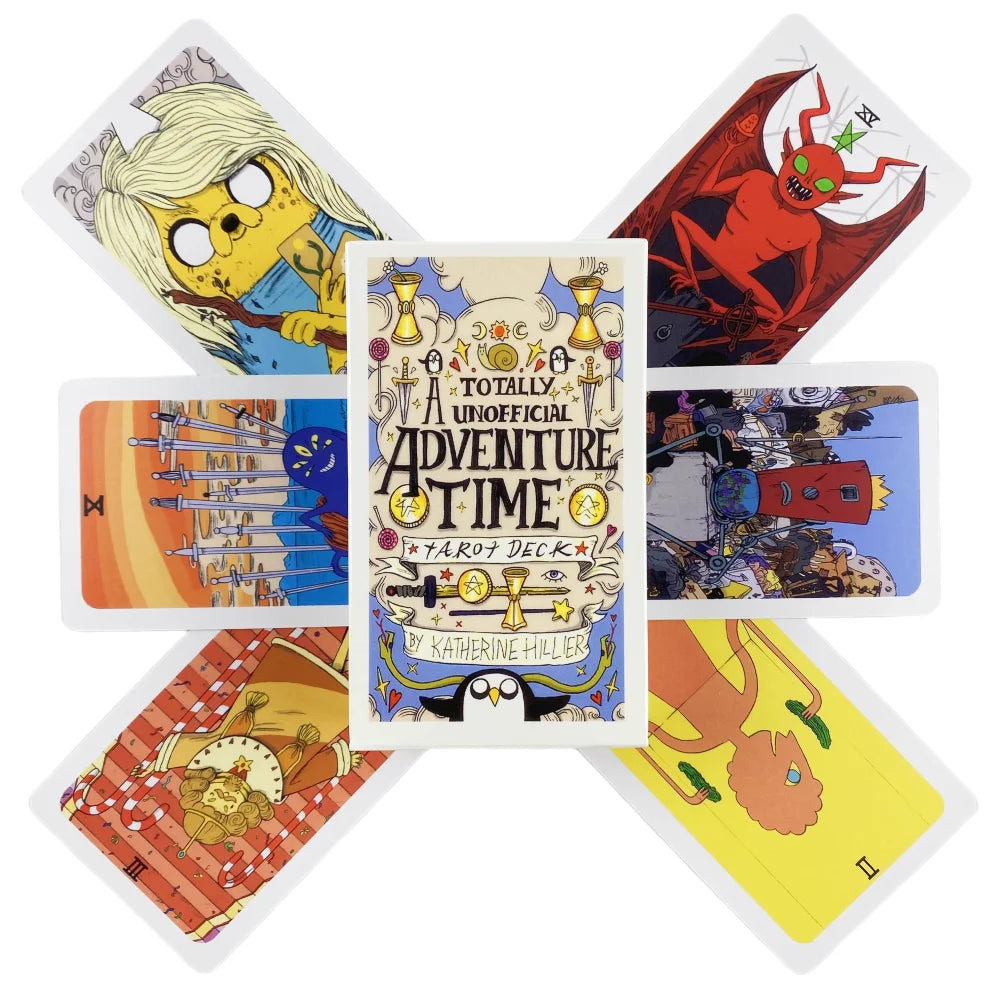 78-Card Illustrated Tarot & Oracle Deck — 10.5 x 6.2 cm (4.13 x 2.44 in) Divination & Playing Cards
