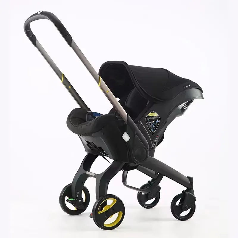 2-in-1 Foldable Baby Stroller Travel System with Infant Car Seat - Lightweight Portable Pram Buggy