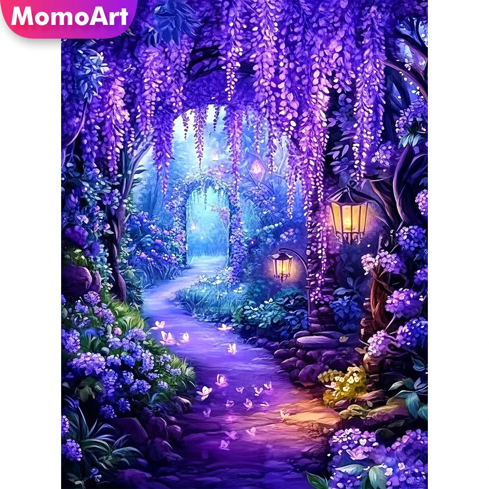 Diamond Mosaic DIY Kit – Full Drill Landscape Diamond Painting 30 x 40 cm (11.8 x 15.7 in) Square & Round Rhinestones Embroidery Home Decor