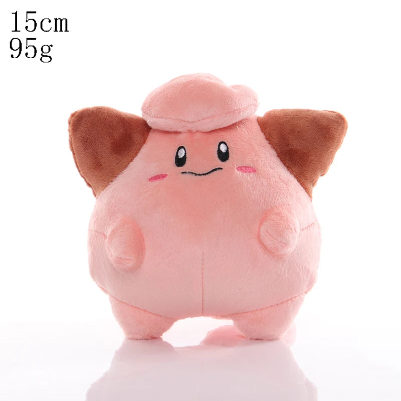 Pikachu & Friends 8 in (20 cm) Plush Stuffed Animal — Pikachu Charmander Squirtle Bulbasaur Eevee Scorbunny Gengar Snorlax Christmas Gift