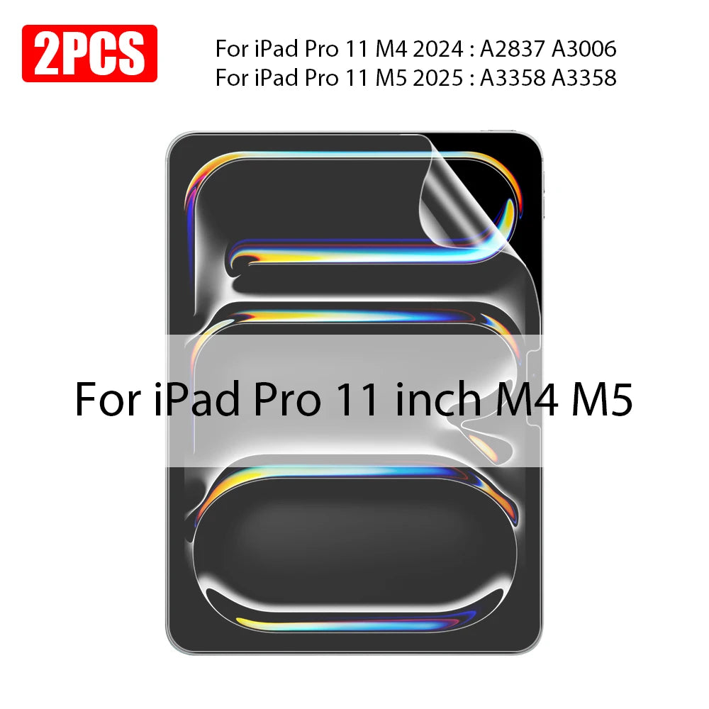 Matte Paper-Like Screen Protector for iPad — 2-Pack Anti-Glare, Scratch-Resistant Film, Pen Writing Feel (13"/33.0 cm, 12.9"/32.8 cm, 11"/28.0 cm, 10.9"/27.7 cm, 10.2"/25.9 cm, 8.3"/21.1 cm)
