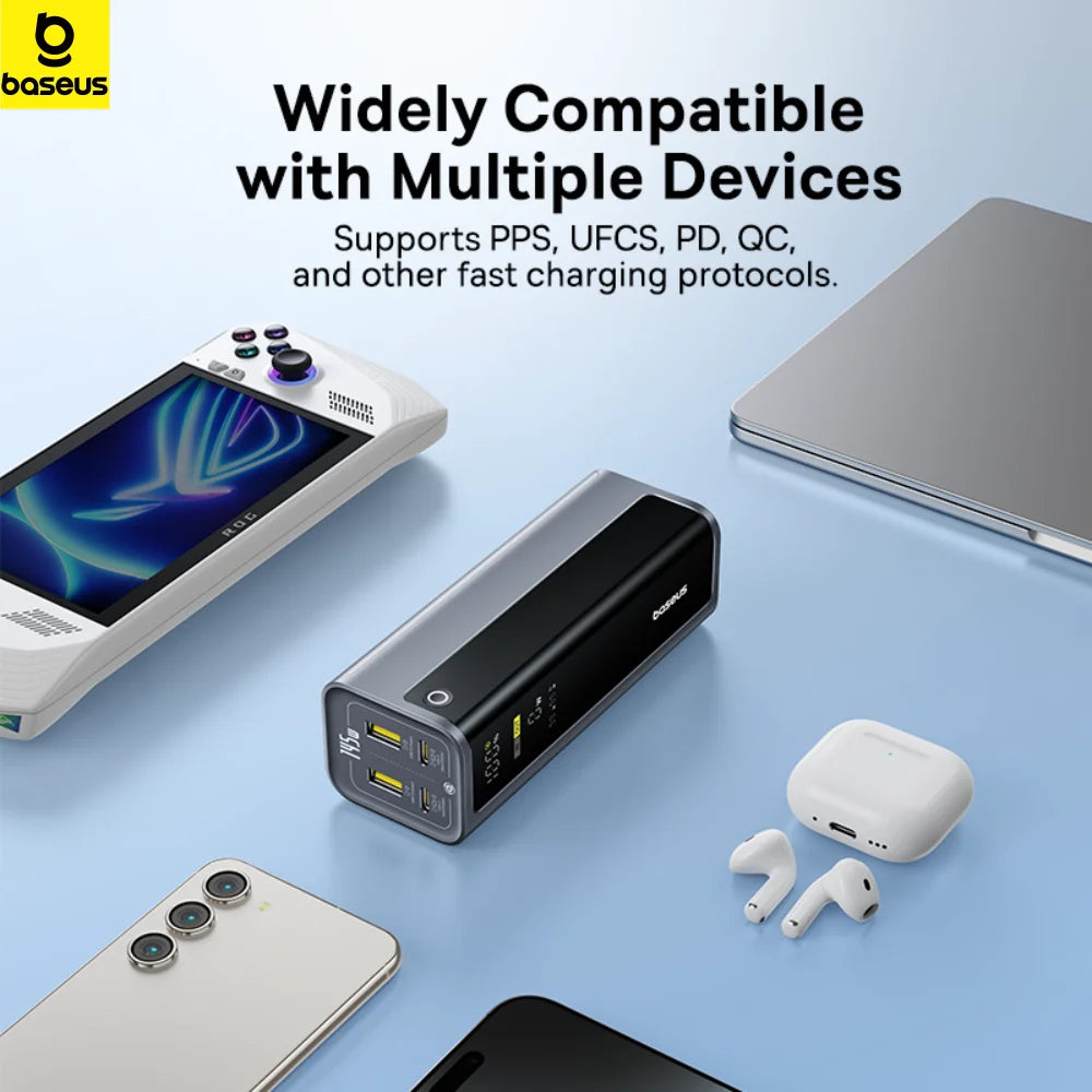 145W 20800mAh Power Bank - PD 100W Fast Charger with Smart Digital Display for Laptop & Phone