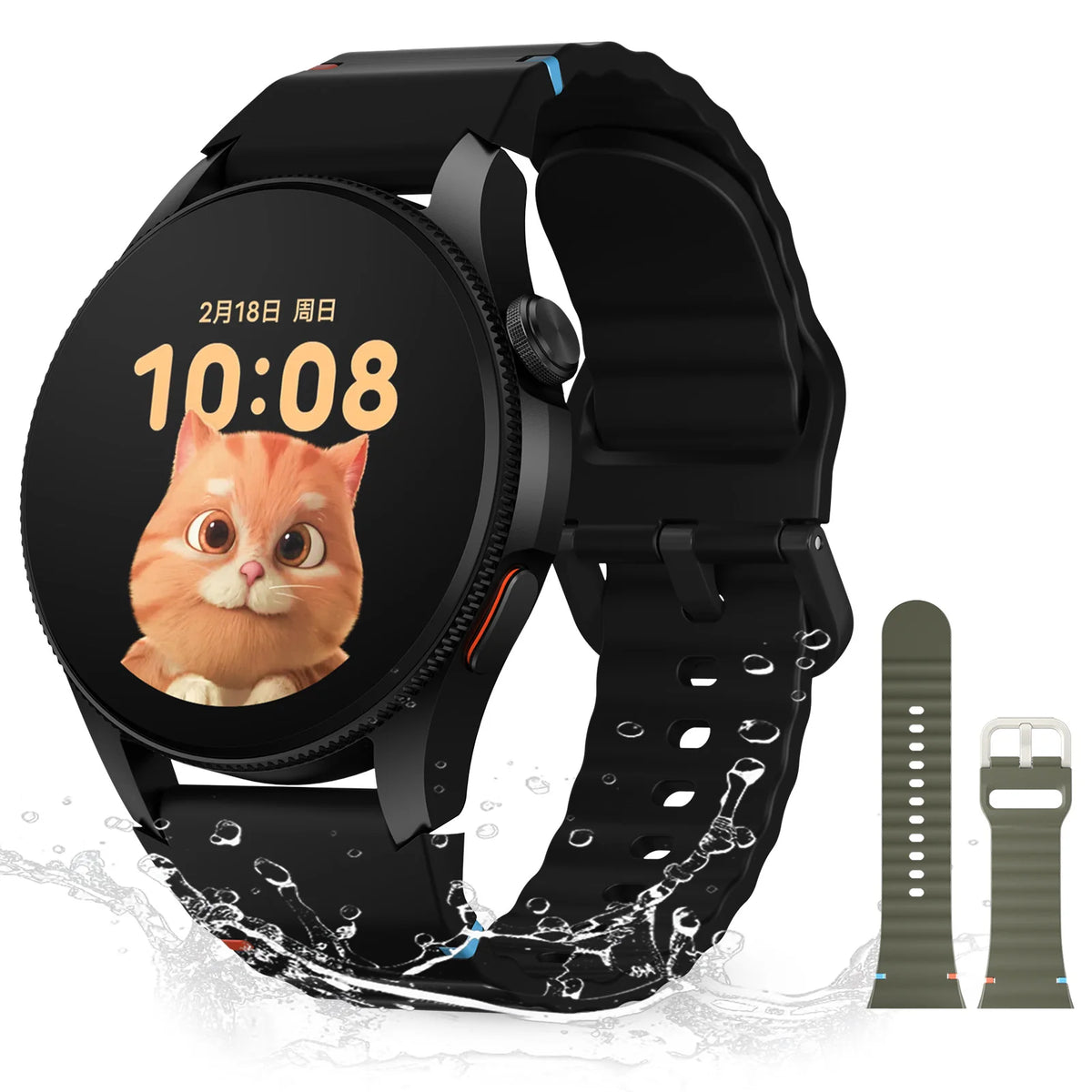 GPS Smartwatch 1.43 in (36.3 mm) AMOLED Display, 50m Waterproof, 150+ Sports Modes, Heart Rate SpO2 Sleep Tracker, Bluetooth Call & Voice Assistant