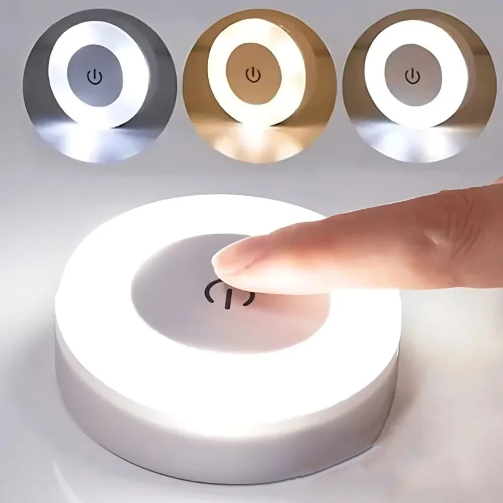 LED USB Rechargeable Touch Wall & Portable Night Light - Dimmable Magnetic Bedside Lamp for Bedroom, Living Room, Nursery