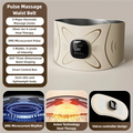 Electric Abdominal & Lumbar Pulse Massager – EMS Heating Belt with 4 Temperature Levels, 5 Modes & 9 Intensities, USB-C Rechargeable