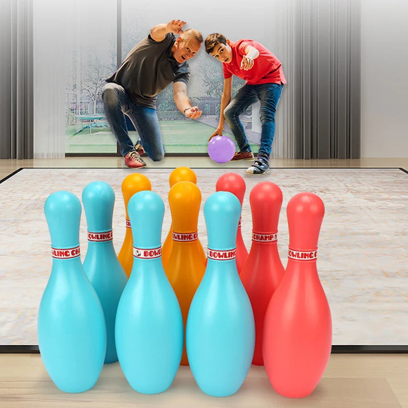 Kids Plastic Bowling Set – Colorful Ball & Pins for Indoor & Outdoor Family Games