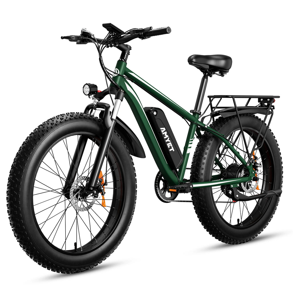 26" Electric Fat Tire Mountain Bike — 1500W Peak, 48V 15Ah Battery, 26x4.0 Off‑Road eBike, Up to 31 mph (50 km/h)