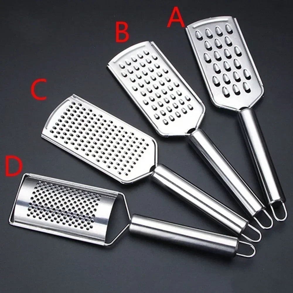 Stainless Steel Handheld Cheese Grater - Multi-Purpose Food Grater for Chocolate, Butter, Fruit & Vegetables
