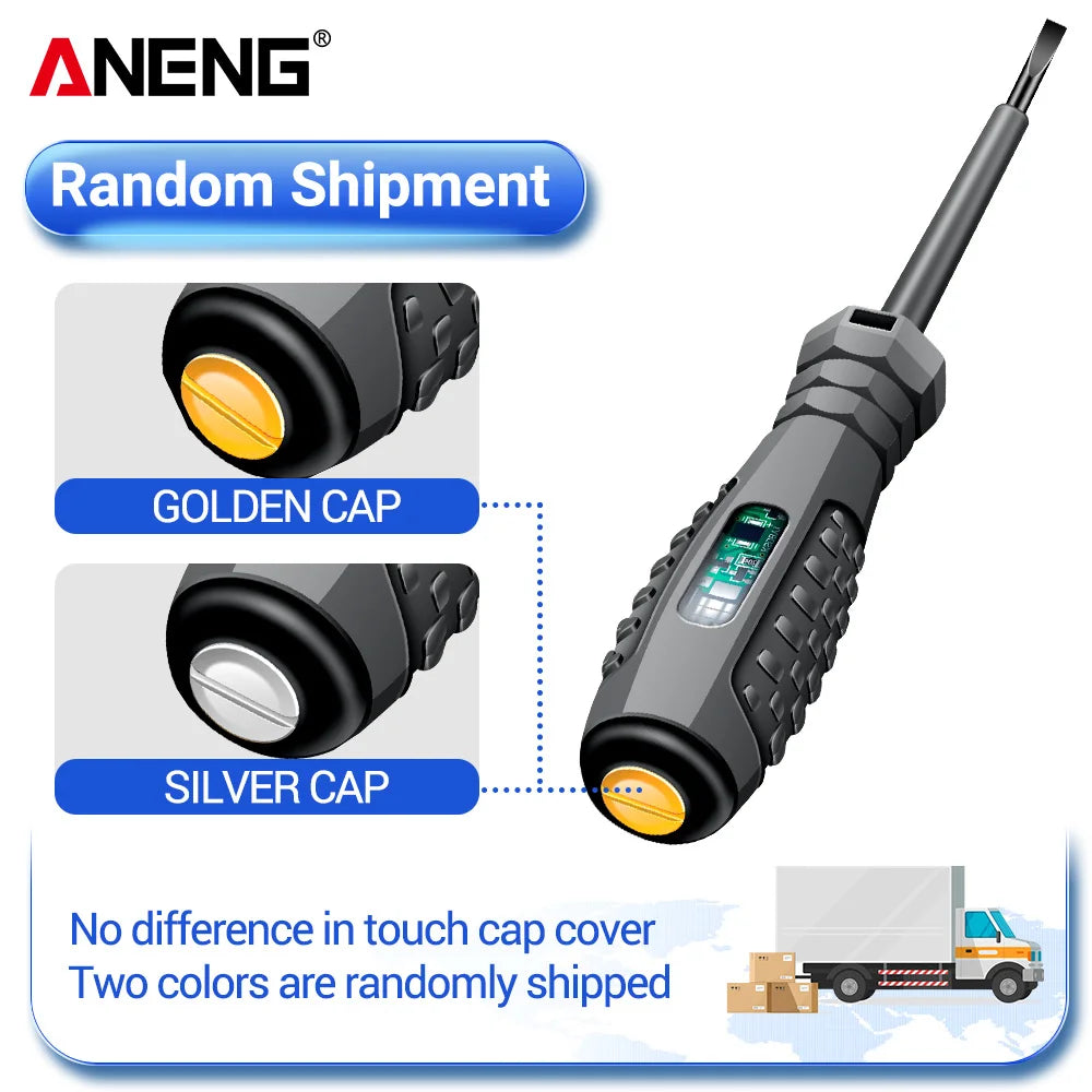 Insulated Neon/LED Voltage Tester Screwdriver Pen — Slotted & Phillips Pocket Electrician Tester