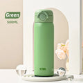 500ml (16.9 oz) 316 Stainless Steel Vacuum Insulated Thermos Bottle, Leakproof Travel Tumbler with One-Hand Push Lid