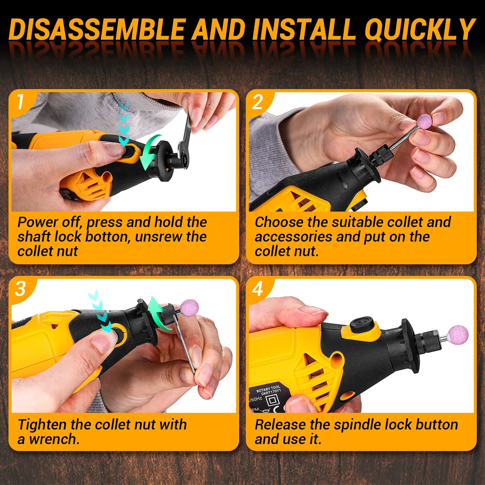 Corded Rotary Tool 220V 170W Mini Handheld Grinder with Flex Shaft, 127-Piece Accessory Kit for Engraving, Polishing & Cutting