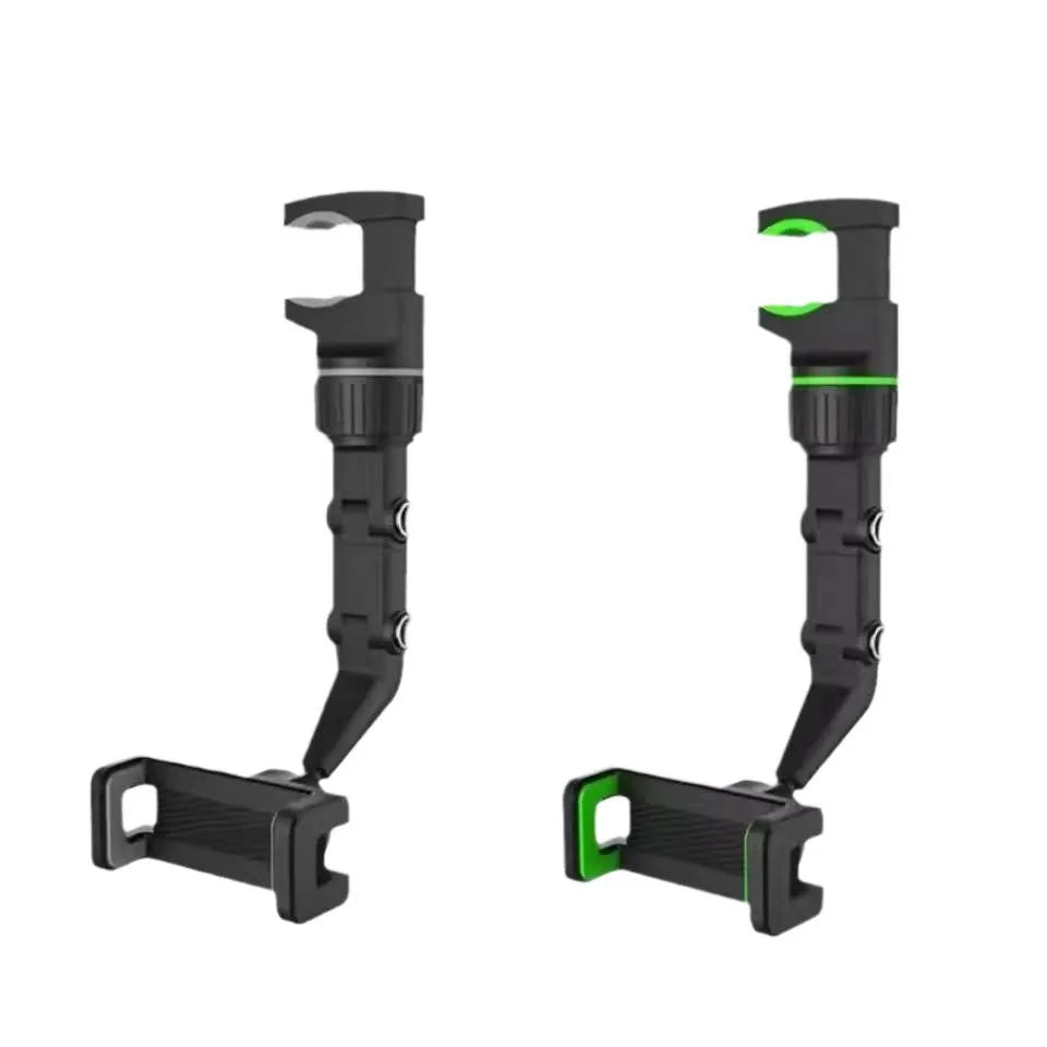 Universal Rearview Mirror Phone Holder - Clip-On Car Mount for Navigation & Hands-Free Calls