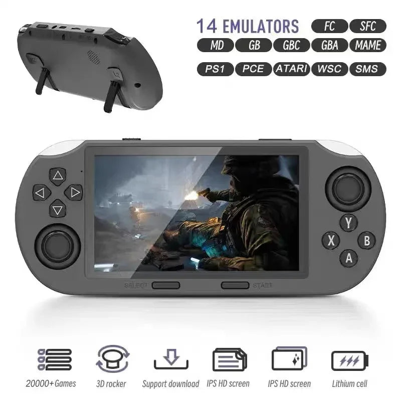 Retro Handheld Game Console 4.5-Inch IPS (854x480) Portable Pocket Emulator, 3000mAh Battery, Type-C, 30,000+ Classic Games