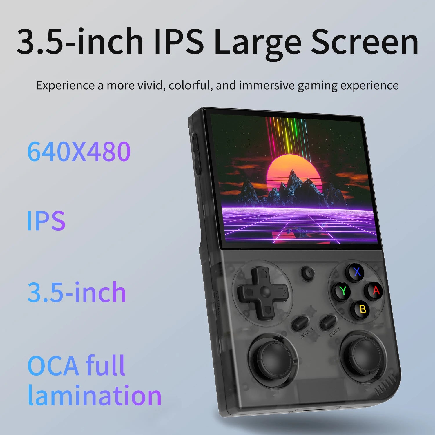 Retro Handheld Game Console 3.5-inch (8.9 cm) IPS Screen, Linux 64-bit, Dual Joystick, Vibration Motor, 64GB Built-in, Portable Retro Gaming Player