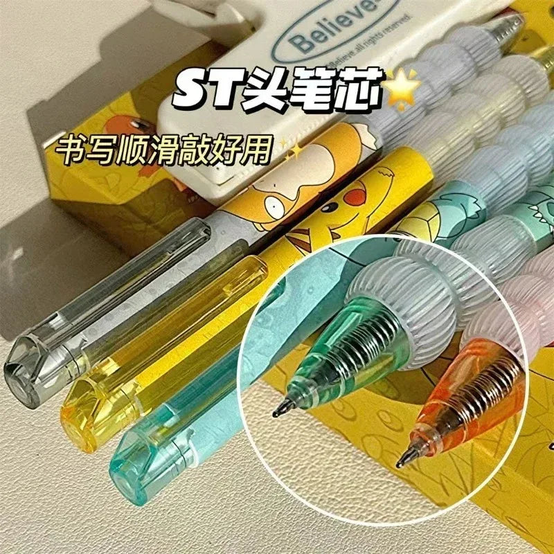 5-Pack Pokemon Gel Pen Set - Pikachu, Squirtle & Charmander Press Gel Pens for School, Office & Gifts