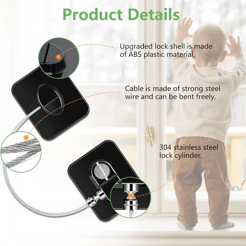 2/4/6-Pack Self-Adhesive Cabinet Locks with Keys — Baby Safety Locks for Fridge, Cabinets, Drawers, Doors & Appliances