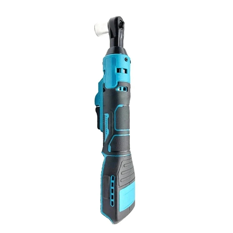 Cordless Ratchet Wrench Electric Rechargeable Screwdriver 3/8-Inch (9.5 mm) Ratchet Head, 21V Battery Compatible, LED High Torque