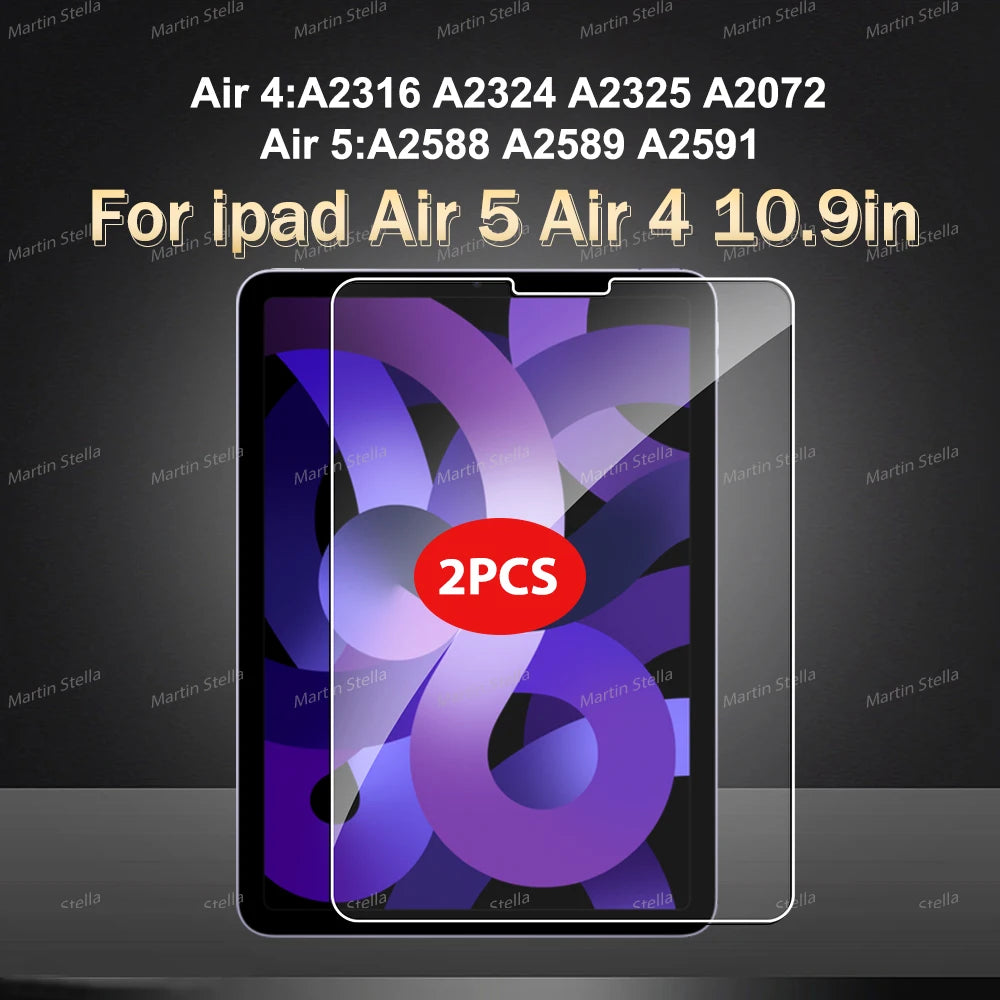 2-Pack Tempered Glass Screen Protector for iPad Pro & iPad Air — 11-inch (27.9 cm) & 12.9-inch (32.8 cm) Compatible