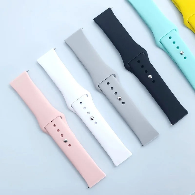 22mm Silicone Sport Watch Band – Replacement Breathable Smartwatch Strap, Unisex