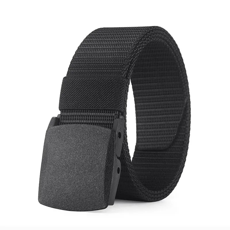 Metal-Free Canvas Tactical Belt 1.5 in (3.7 cm) Adjustable Unisex Belt for Jeans, Dress & Casual Wear