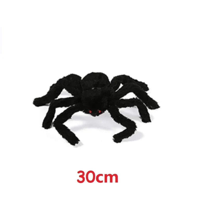 Giant Round Spider Web (150–250 cm / 59–98 in) with Large Hairy Fake Spider – Halloween Yard & Door Scare Prop