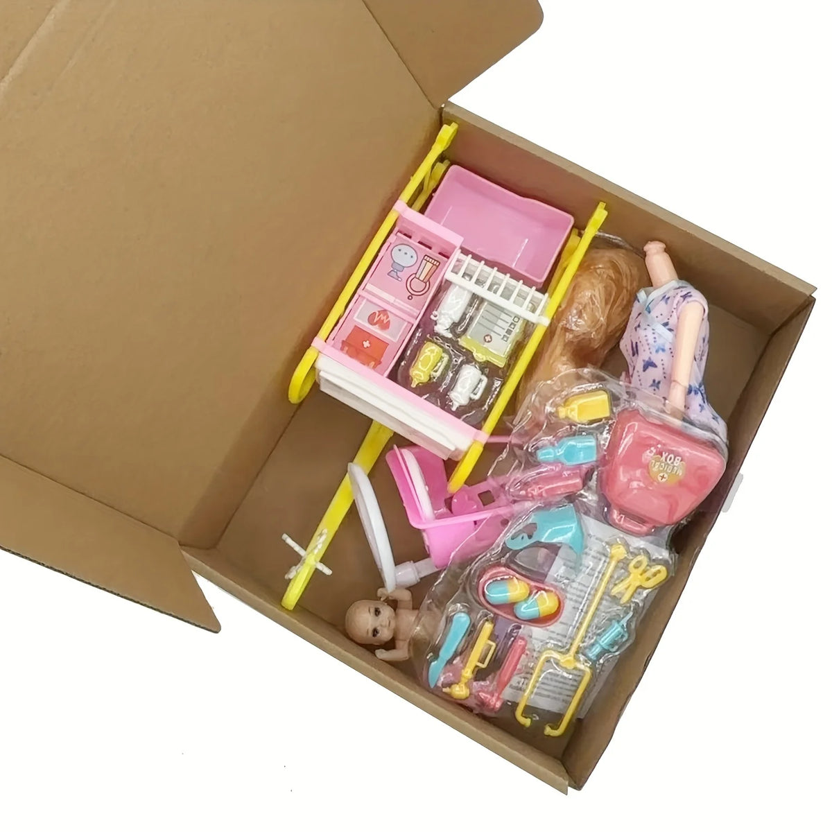 12-Inch (30 cm) Nurse Doll Playset with Medical Accessories, Pretend Baby Care Toy for Girls, Birthday and Christmas Gift