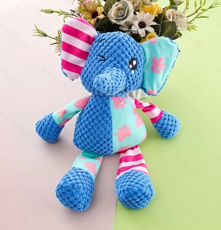 Plush Squeaky Dog & Cat Chew Toy — Bite-Resistant Interactive Puzzle for Teeth Cleaning