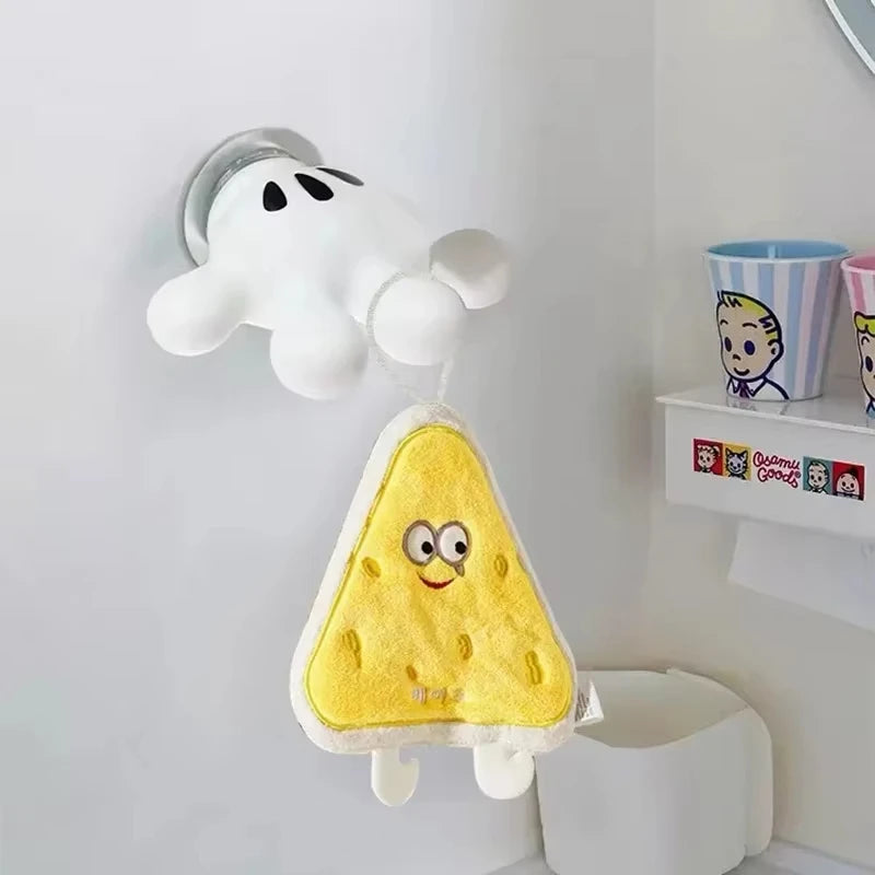 Cute Palm Cartoon Toothbrush Holder Suction Cup Multi-Function Hook Bathroom Towel Hanger and Cable Winder