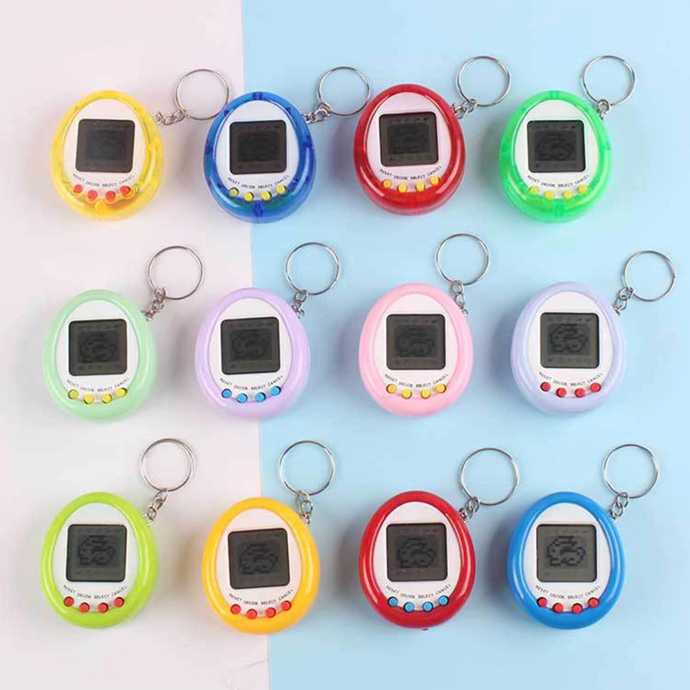 Mini Retro Virtual Pet Keychain Game — 90s Nostalgic Electronic Pocket Toy, Educational Gift for Kids & Adults