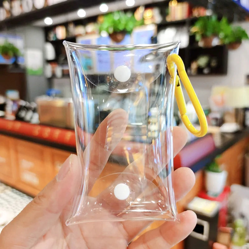 Clear PVC Mini Coin Purse - Transparent Wallet Pouch for Women and Kids, Key Lipstick Earphone Storage