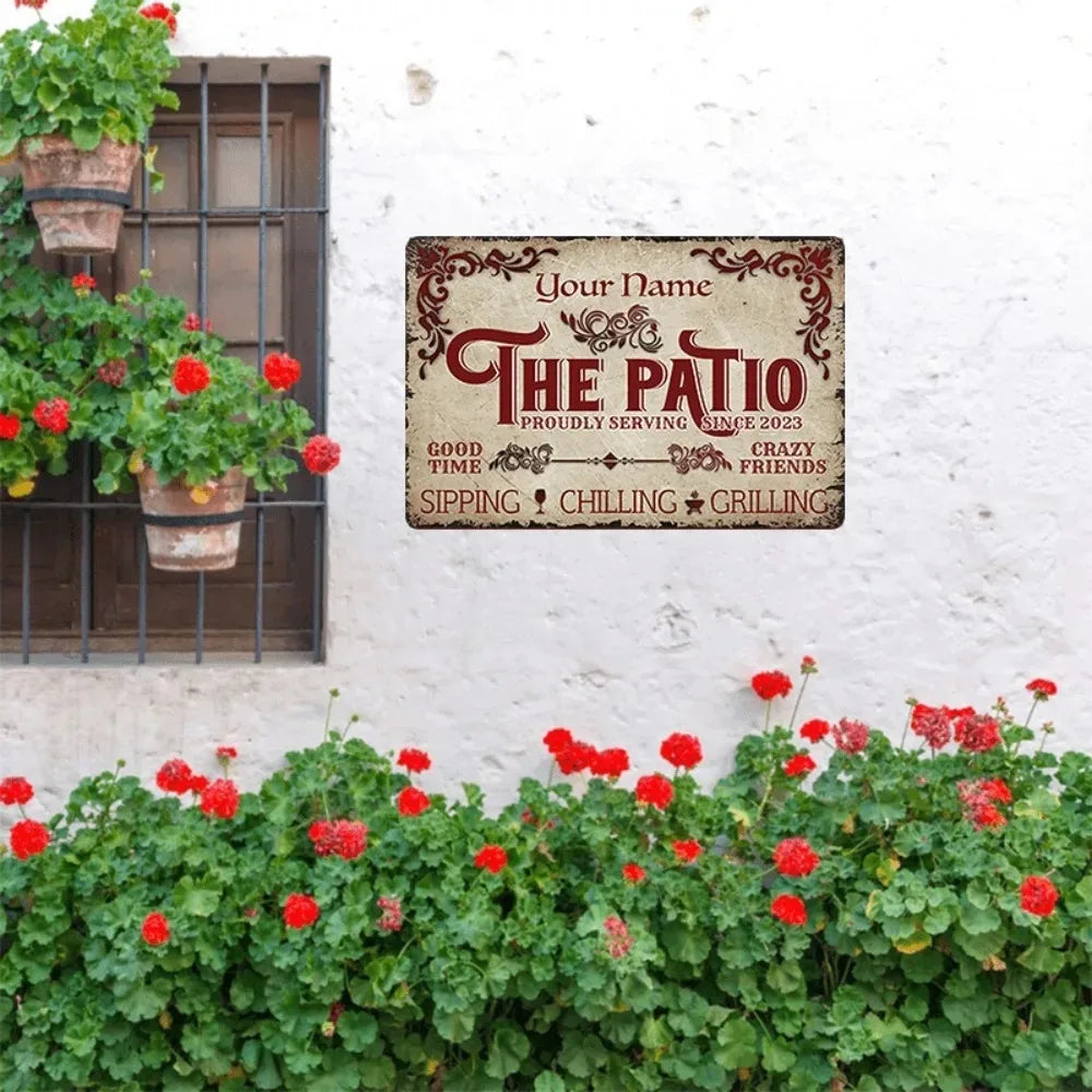 Custom 2D Metal Wall Sign 20 x 30 cm (7.9 x 11.8 in) Unframed Tin Plaque - Decorative Indoor & Outdoor Yard Ornament
