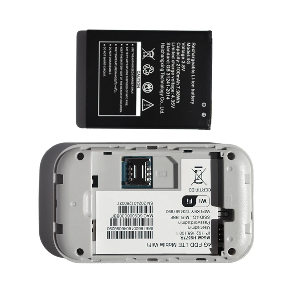 4G LTE Pocket Mobile WiFi Hotspot 150Mbps 2100mAh Portable SIM Slot Router for Travel & Car