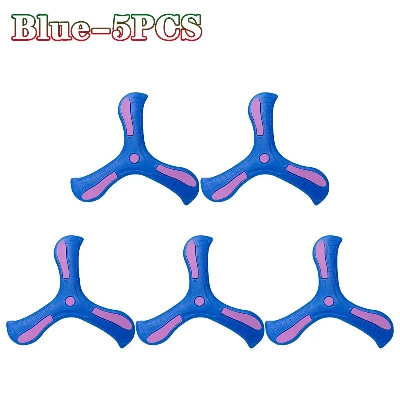 Soft Foam Three-Leaf Boomerang Flying Disc for Kids & Adults, Beginner-Friendly Outdoor Throwing Toy