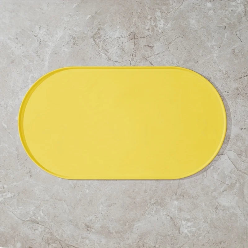 Non-Slip Waterproof Pet Feeding Mat for Cats & Dogs - Silicone Plastic Bowl Mat for Multipet Households