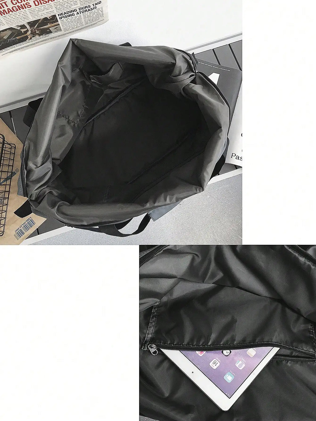 Large Capacity Lightweight Travel & Gym Duffel - Nylon Handheld One-Shoulder Crossbody Bag