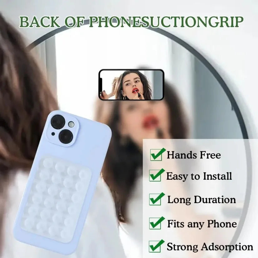Silicone 24-Suction Phone Holder Mat Square Suction Cup Back Sticker Anti-Slip Wall Mount