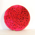 Round Fruit Print Chair Cushion 13 x 13 in (33 x 33 cm) - Memory Foam Seat Pad, Removable Washable Cover for Dining, Garden, Outdoor