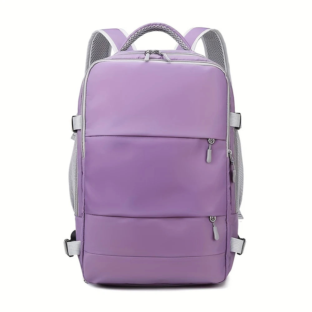 Spacious Travel Backpack – Multifunctional Carry-On with Luggage Strap, Casual Unisex Daypack