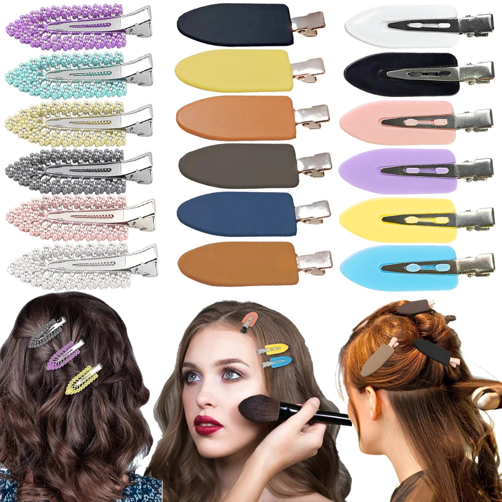12-Pack Rhinestone and Pearl Leaf Hair Clips – Sparkling Bridal & Party Hairpins