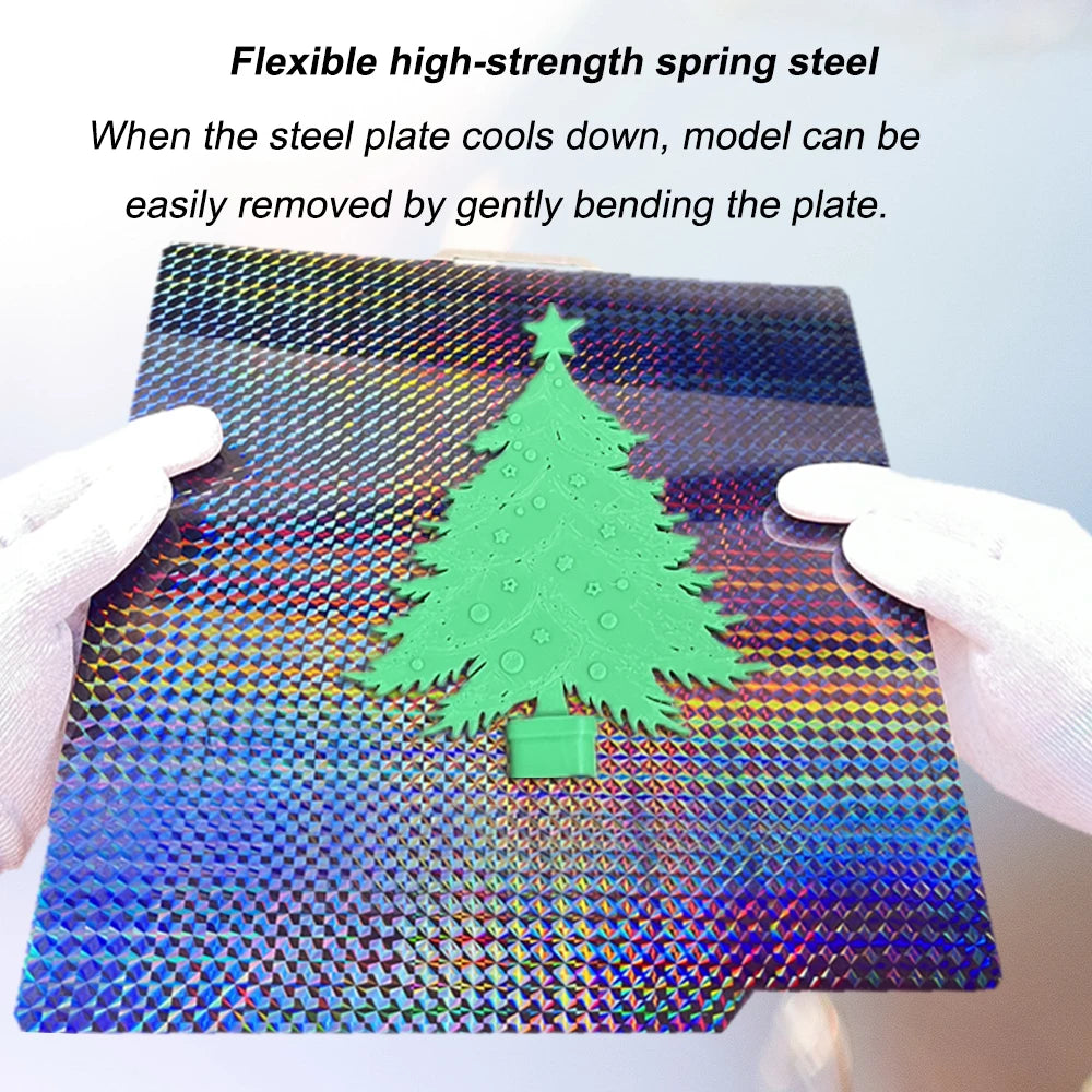 257x257mm (10.12x10.12in) Magnetic Smooth PEI Build Plate — PEO/PET Finishes — Fits X1, X1-Carbon, P1P, P1S, X1E, A1 3D Printers