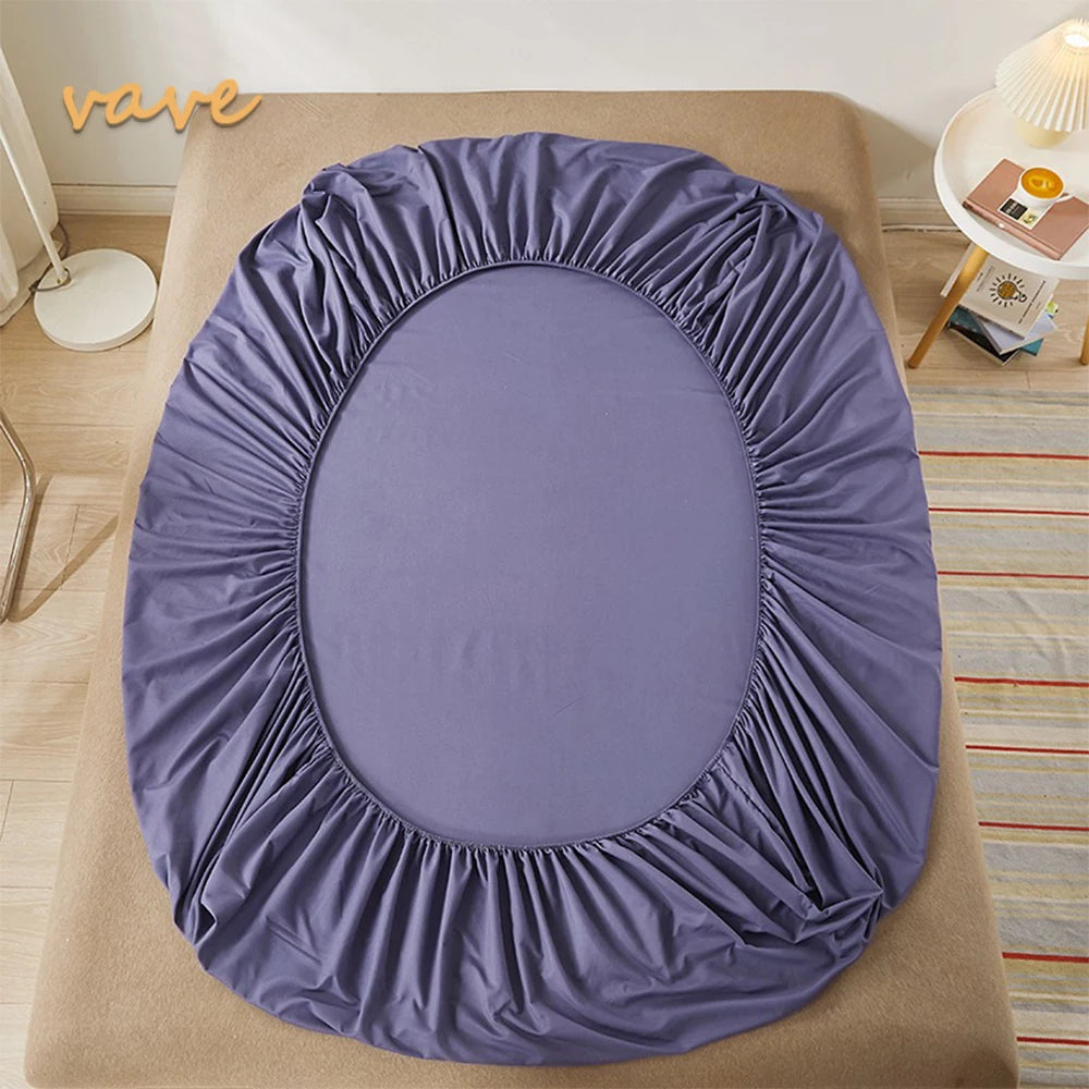 100% Cotton Fitted Sheet – Deep Pocket Elastic Non-Slip Mattress Cover for Twin Full Queen King (Fits Mattress Height up to 26 cm / 10 in)