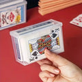 Clear Plastic Card Storage Box – Portable Deck Case for Playing Cards, Trading Cards & Business Cards