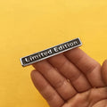 3D Chrome Metal Emblem Badge Limited Edition Car & Motorcycle Sticker 64.7mm x 10mm (2.55 x 0.39 in)