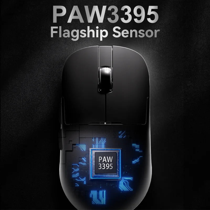 Wireless Gaming Mouse 2.4GHz & Bluetooth - Right-Hand Ergonomic, 26,000 DPI Optical Sensor, Battery Powered