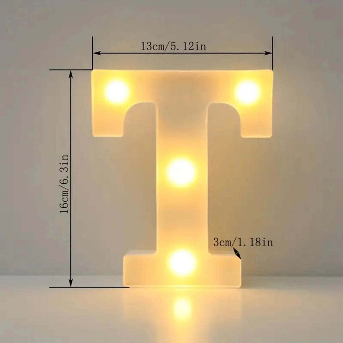 White LED Angel Night Light 6.3in (16 cm) Marquee Sign for Home, Wedding, Party & Christmas Decor