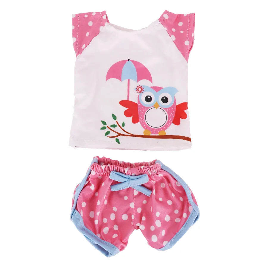 Cute Printed T-Shirt Top for 18-Inch (45.7 cm) & 43 cm Dolls, Short Doll Tee