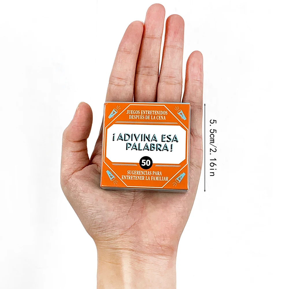 Spanish Mini Card Game Name That Word 50-Pack Family Party & Travel Game