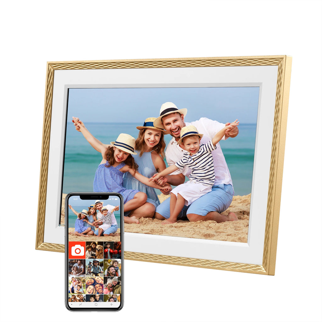 10.1-Inch (25.7 cm) WiFi Digital Photo Frame 1280×800 IPS Touchscreen – 32GB Cloud Smart Picture Frame (Frameo App)