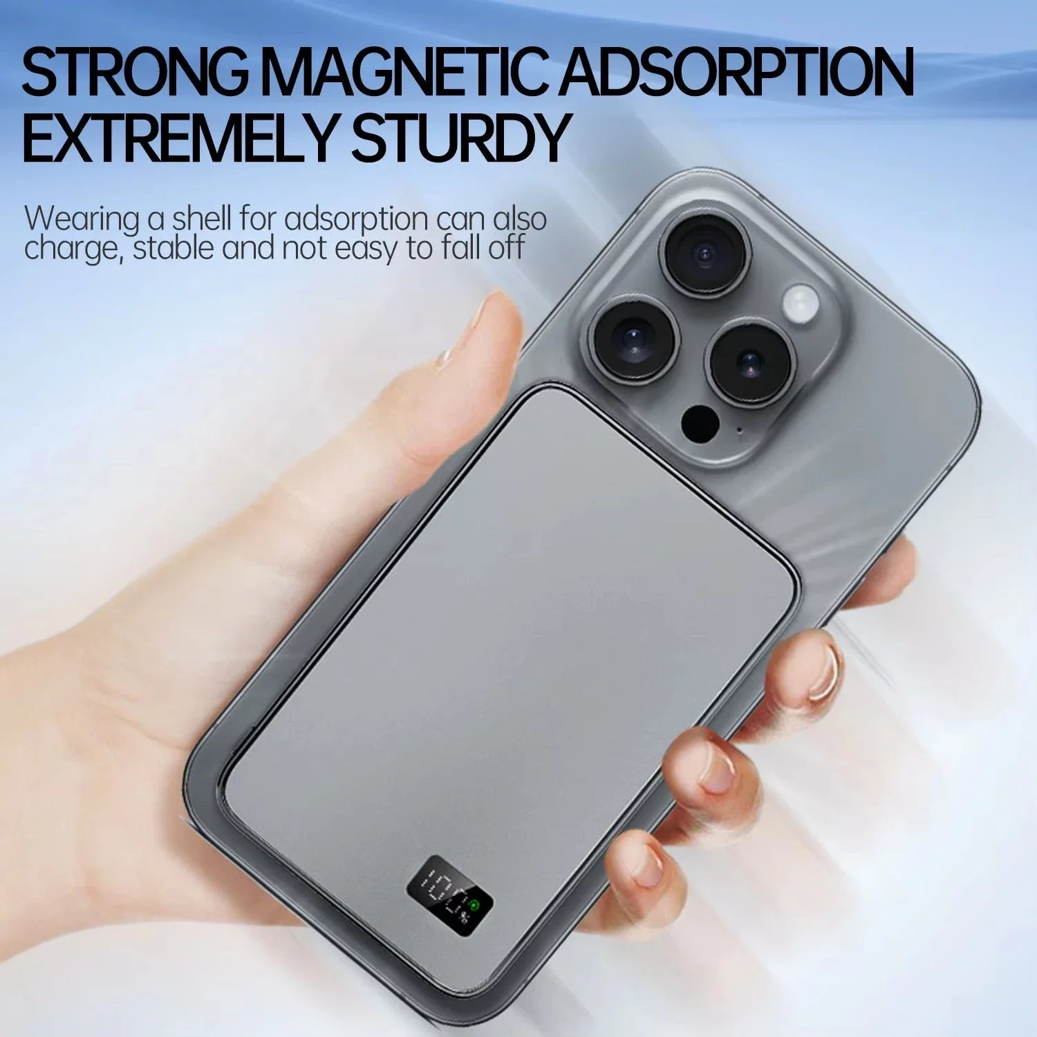 3-in-1 50000mAh Magnetic Wireless Power Bank 22.5W USB-C Portable External Battery Ultra-Slim 9.8mm (0.39 in)